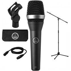 AKG D5 Stage Pack Vocal Dynamic Mic w/ Cable and Stand