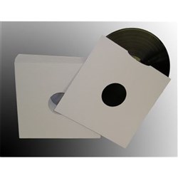10 White Cardboard Sleeves for single 12" record