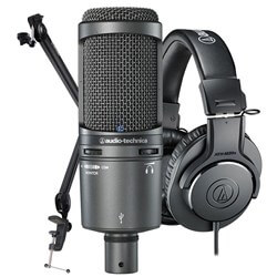 Audio Technica Creator Pack Pro w/ AT2020USB+, Desk Stand ATH-M20x & Boom Arm Stand