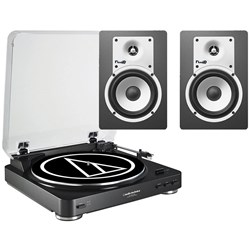 Audio Technica LP60 & Fluid C5 Turntable & Speaker Pack (Black)