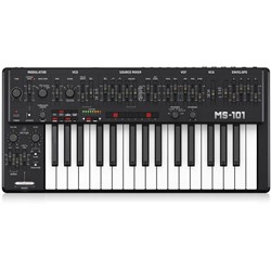 Behringer MS101 Analog Synthesiser Keyboard w/ Live Performance Kit (Black)