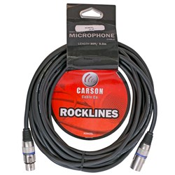 Carson Rocklines Balanced Cable XLR Female to XLR Male (30ft)