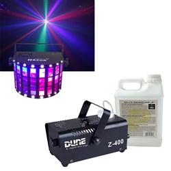 CR Lite Package w/ Razor Effect Lights (x2), Z400 Smoke Machine & Smoke Fluid (2L)