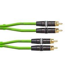 Cordial Ceon REAN 2x RCA Gold to 2x RCA Gold Cable (0.6m) (Green)