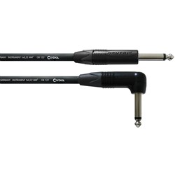 Cordial Select NEUTRIK 1/4" TS Black to Right Angled Plug 1/4" TS Black Cable (6m)