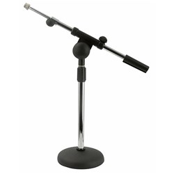 DAP Audio Boom Arm Adjustable Desktop Microphone Stand (Chrome)