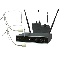 E-lektron IU-2082HS UHF Dual Channel Headset Mic Set