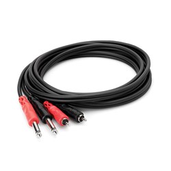 Hosa CPR-203 Dual 1/4" TS to Dual RCA Stereo Interconnect Cable (3m)