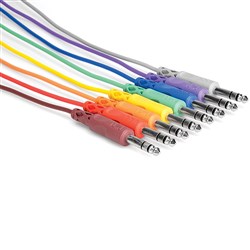 Hosa CSS-890 1/4" TRS to Same Balanced Patch Cables (8-Pack 3ft)