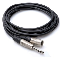 Hosa HSX-010 REAN 1/4" TRS to XLR(M) Pro Balanced Interconnect Cable (10ft)