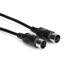 Hosa MID303 5-pin DIN to Same Black MIDI Cable - 3-foot