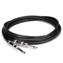 Hosa SKZ650 Speaker Cable 1/4 in TS to Same Black Zip - 50-foot