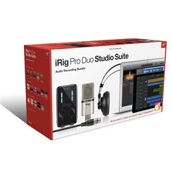 IK Multimedia iRig Pro Duo Studio Suite w/ Mic Studio & Headphones