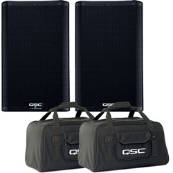 QSC K8.2 8" PA Speaker Pack w/ Tote Bags