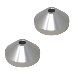 Conical Aluminum 45RPM Adapter - Silver (Pair)