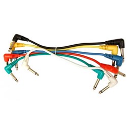 UXL PJ-03R Patch 6pk Cable w/ right angle plugs - 1-foot