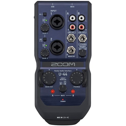 Zoom U 44 4-In/4-out Handy Audio Interface